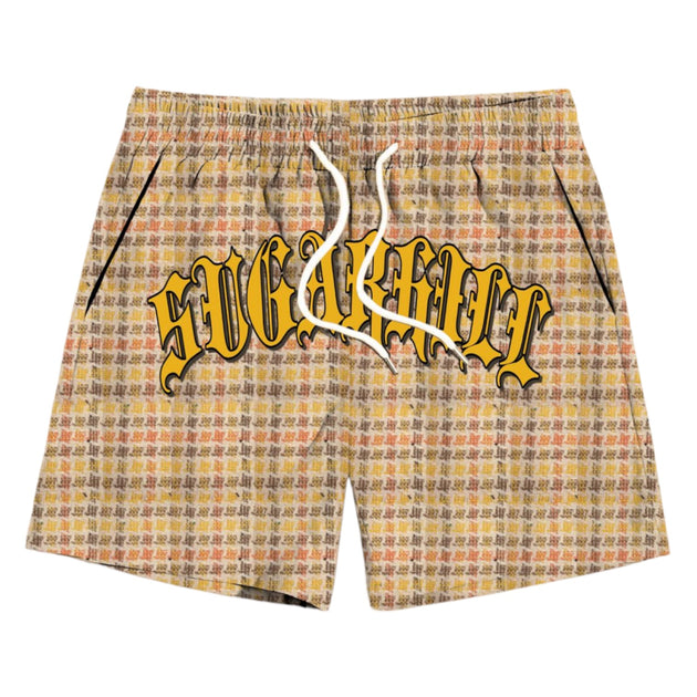 JG Chenille Logo Basketball Shorts 'Yellow/All Over Print