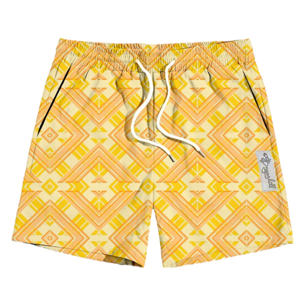 JG Chenille Logo Basketball Shorts 'Yellow/All Over Print