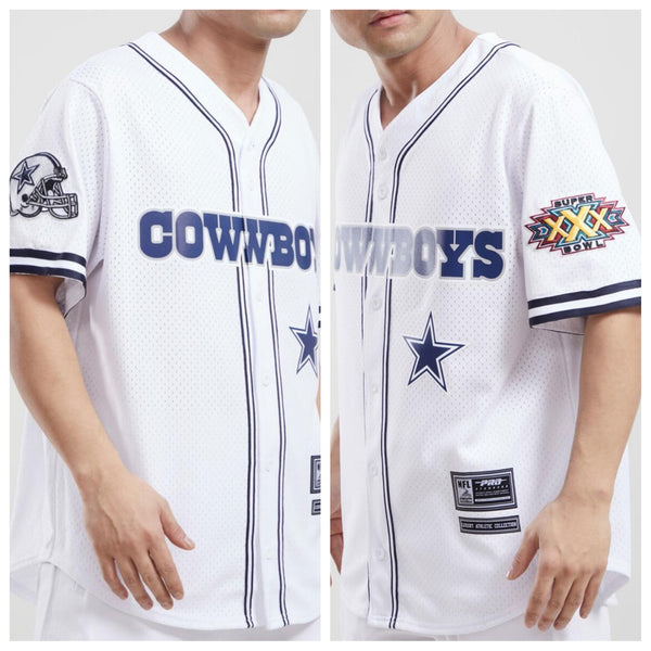 Dallas Cowboys Logo Mesh Button Up Shirt - White – Todays Man Store